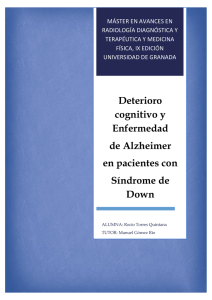 Deterioro cognitivo y Enfermedad de Alzheimer en pacientes con
