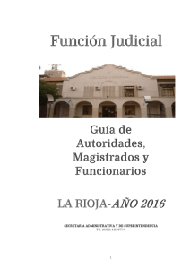 Autoridades 2016 - Función Judicial