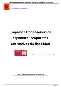 Empresas transnacionales españolas: propuestas