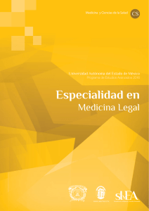 Especialidad en Medicina Legal - Secretaría de Investigación y