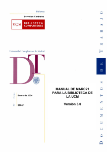 Manual de MARC21 para la Biblioteca de la Universidad