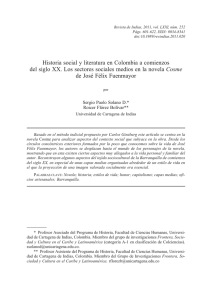Historia social y literatura en Colombia a comienzos del siglo XX
