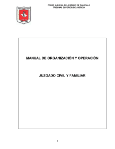 manual de organización y operación - Tribunal Superior de Justicia