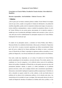 Programa de Teoría Política I - Federico Traversa Instituto de