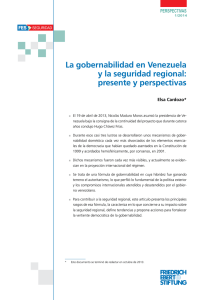 La gobernabilidad en Venezuela y la seguridad regional: presente y