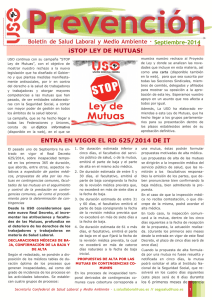 ¡STOP LEY DE MUTUAS! Septiembre
