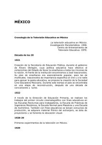 Cronología de la Televisión Educativa en México