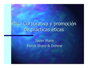 Etica Corporativa y promoción de prácticas éticas