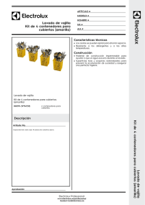 Lavado de vajilla Kit de 4 contenedores para cubiertos (amarillo