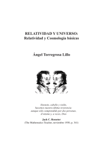 RELATIVIDAD Y UNIVERSO: Relatividad y Cosmología básicas