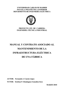 manual y contrato asociado al mantenimiento de la - e