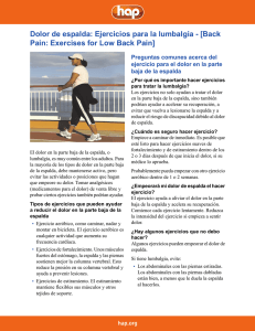 Dolor de espalda: Ejercicios para la lumbalgia - [Back