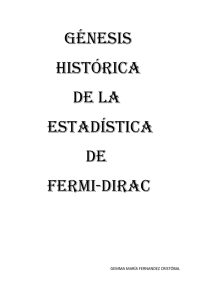 Génesis histórica de la Estadística de Fermi