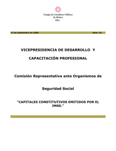 Capitales Constitutivos Emitidos Por El IMSS