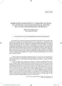 geminación consonántica y variación vocálica en asturiano