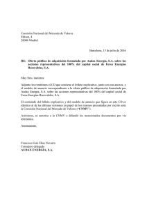 Comisión Nacional del Mercado de Valores Edison, 4 28006 Madrid