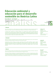 Educación ambiental y desarrollo sostenible en América Latina