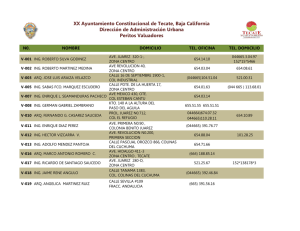 Peritos Valuadores XX Ayuntamiento Constitucional de Tecate, Baja