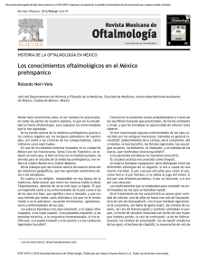 Los conocimientos oftalmológicos en el México prehispánico