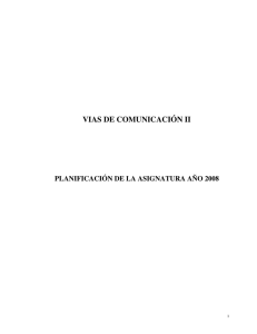 VIAS DE COMUNICACIÓN II