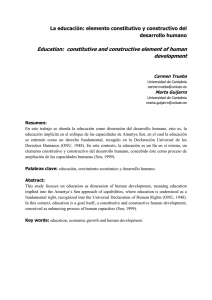 Education: constitutive and constructive element of human