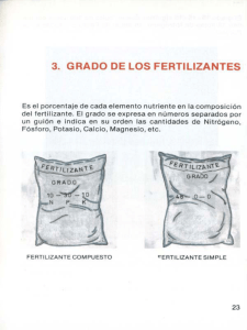 grado de los fertilizantes