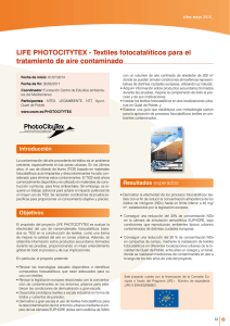 LIFE PHOTOCITYTEX - Textiles fotocatalíticos para el