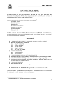 Junta directiva Mayo 2013 - Real Federación Hípica Española