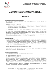 normativa equipos - Real Federación Española de Tenis de Mesa