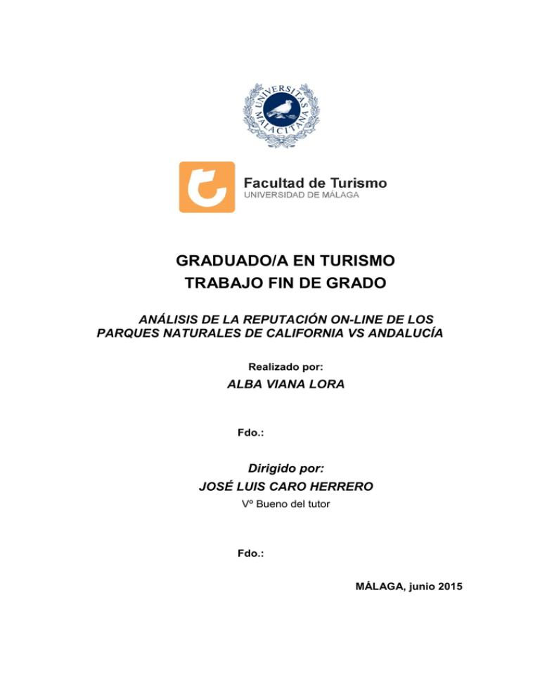 GRADUADO/A EN TURISMO TRABAJO FIN DE