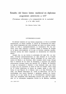 Estudio del léxico latino medieval en diplomas aragoneses