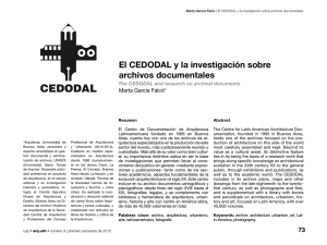 El CEDODAL y la investigación sobre archivos documentales