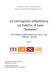 La corrupción urbanística en Galicia: el caso “Someso”