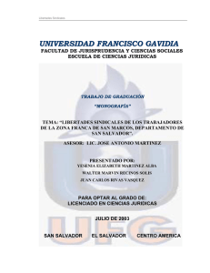 UNIVERSIDAD FRANCISCO GAVIDIA