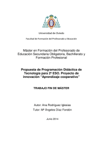 Máster en Formación del Profesorado de Educación Secundaria