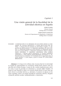 Una visión general de la fiscalidad de la actividad eléctrica en España