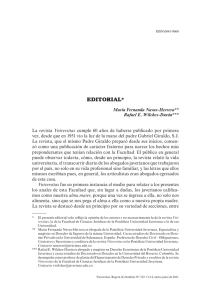 Editorial - Revistas científicas Pontifica Universidad Javeriana