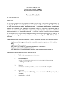 Propuesta BIND-4905 - Recinto Universitario de Mayagüez