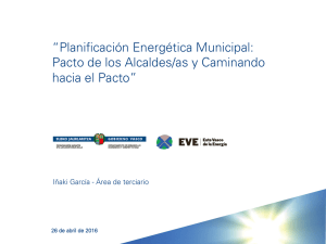 “Planificación Energética Municipal: Pacto de los Alcaldes/as y