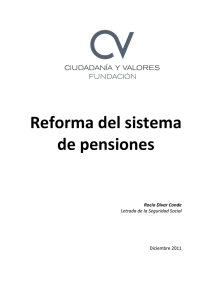 reforma del sistema de pensiones