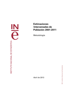 Estimaciones Intercensales de Población 2001-2011