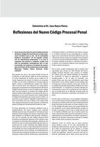 Reflexiones del Nuevo C&oacute;digo Procesal Penal
