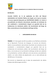 RE 090/2014 Acuerdo 53/2014, de 16 de septiembre de 2014, del
