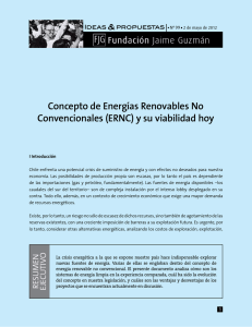 Concepto de Energías Renovables No Convencionales (ERNC) y