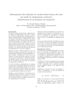 Determinación del coeficiente de conductividad térmica del - UAM-I