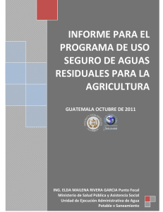 informe para el programa de uso seguro de aguas residuales para