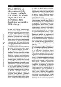 La diplomacia española en Uruguay en el siglo XIX. Génesis del