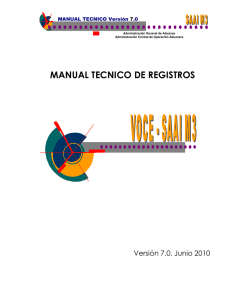 manual tecnico de registros - Asociacion de Agentes Aduanales de