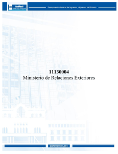 11130004 Ministerio de Relaciones Exteriores