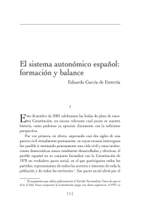 El sistema autonómico español: formación y balance